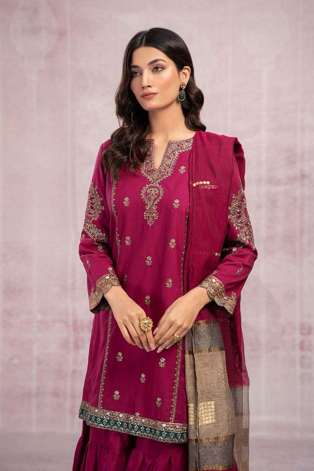 DHANAK 3PC Embroidered