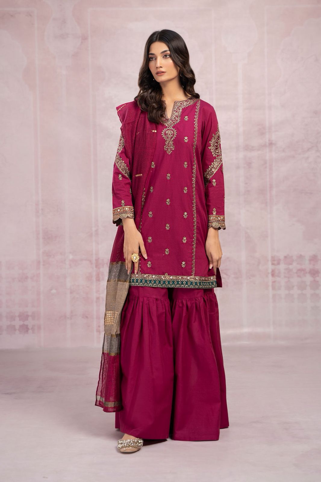 DHANAK 3PC Embroidered