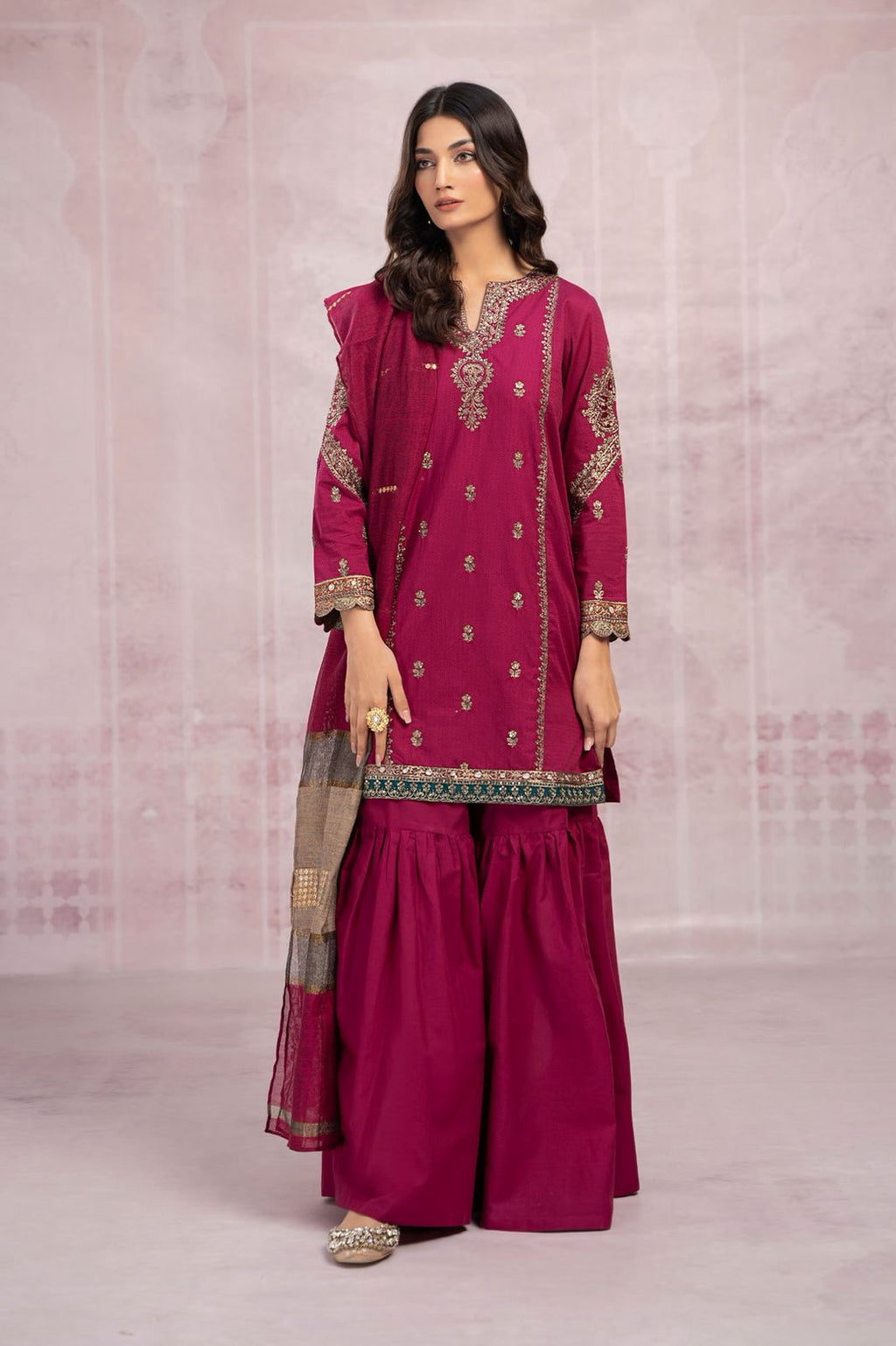 DHANAK 3PC Embroidered