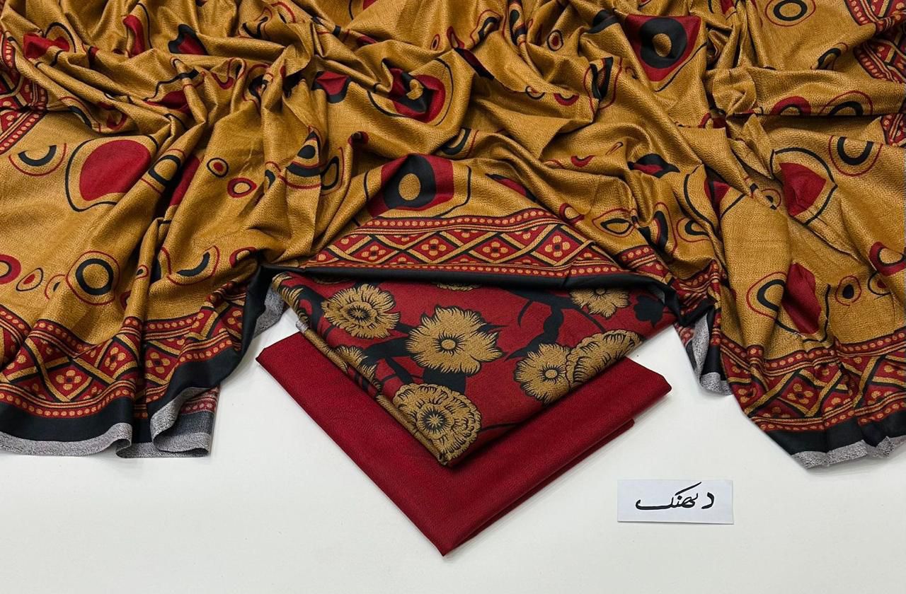 Printed Unstitched 3-Piece