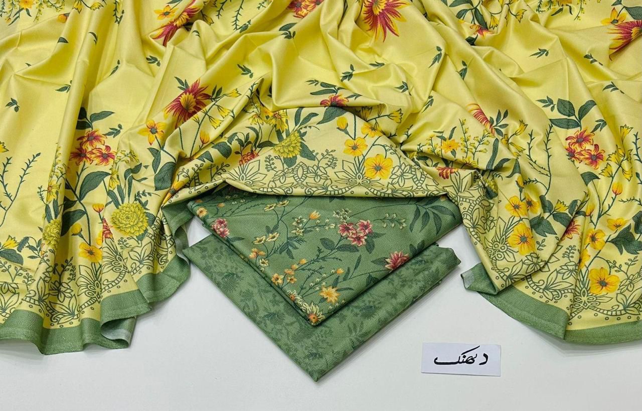 Printed Unstitched 3-Piece