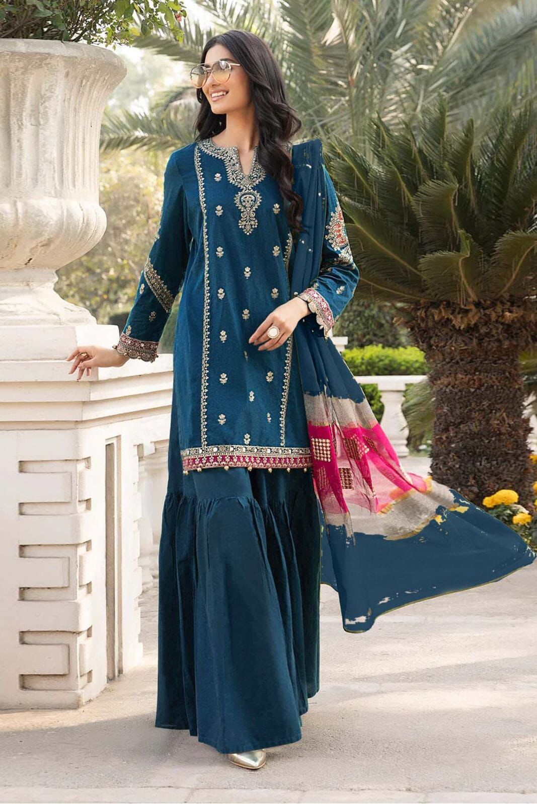 MARIA B | DHANAK 3PC EMBROIDERED COLLECTION 2025