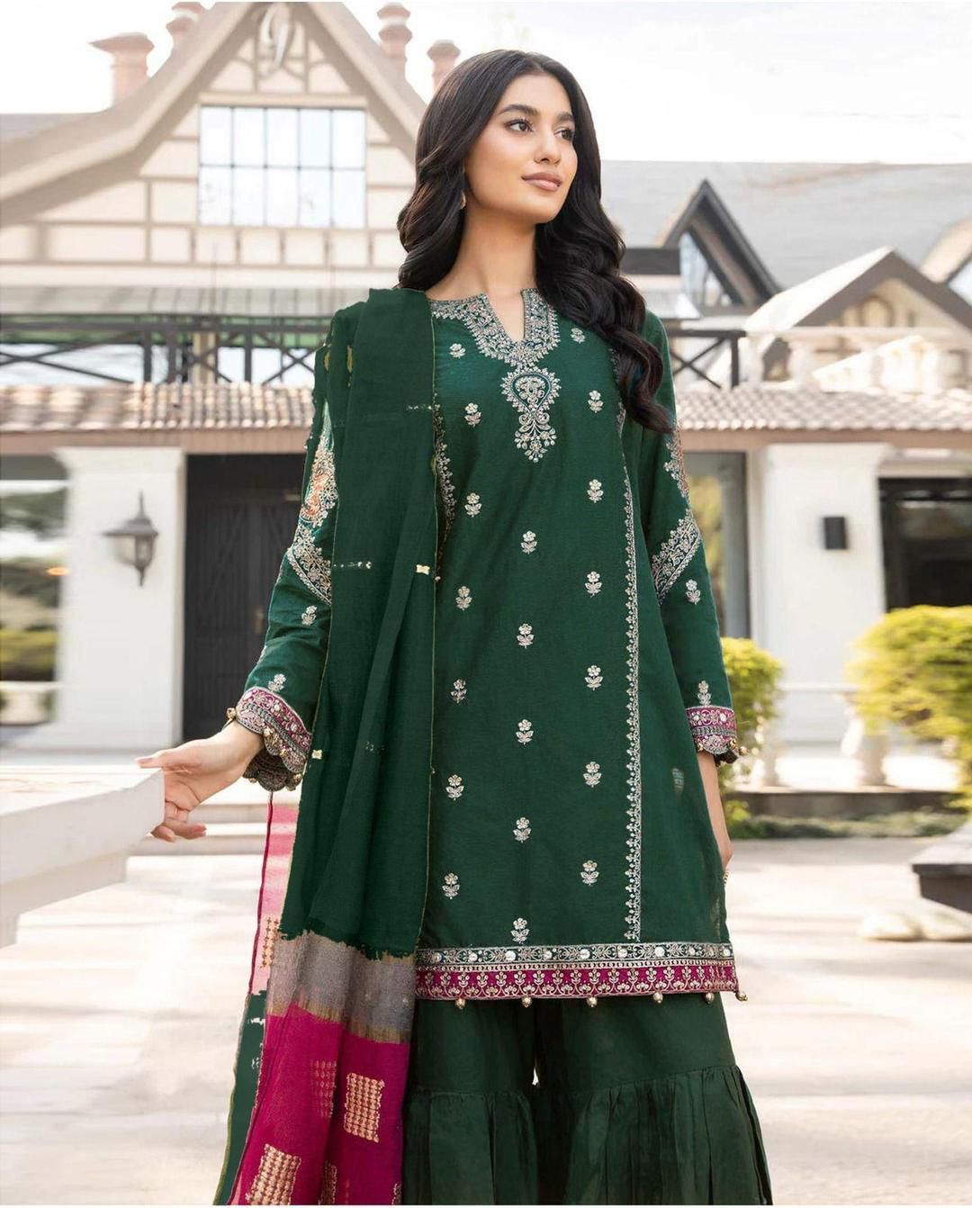 MARIA B | DHANAK 3PC EMBROIDERED COLLECTION 2025