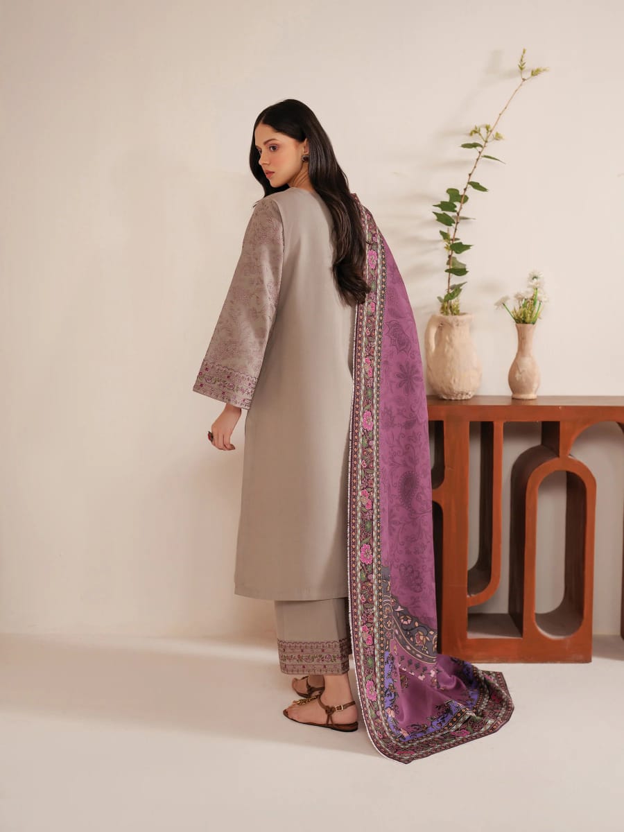 Maria B | Allover Printed Dhanak 3-PC Suit