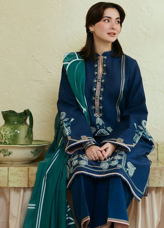 Heavy Embroidered 3PC Suit with Pashmina Shawl