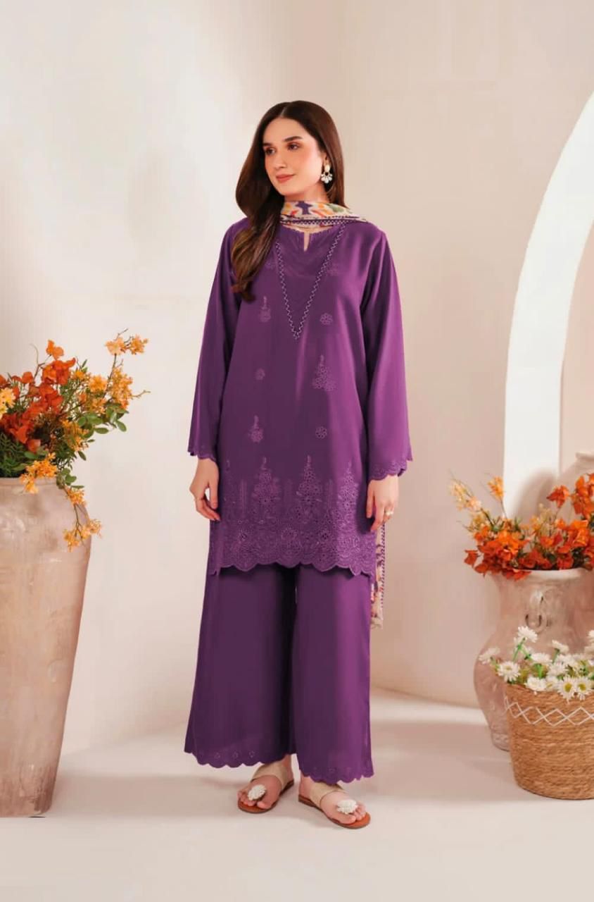 SAPPHIRE DHANAK | 3-PC Embroidered Set