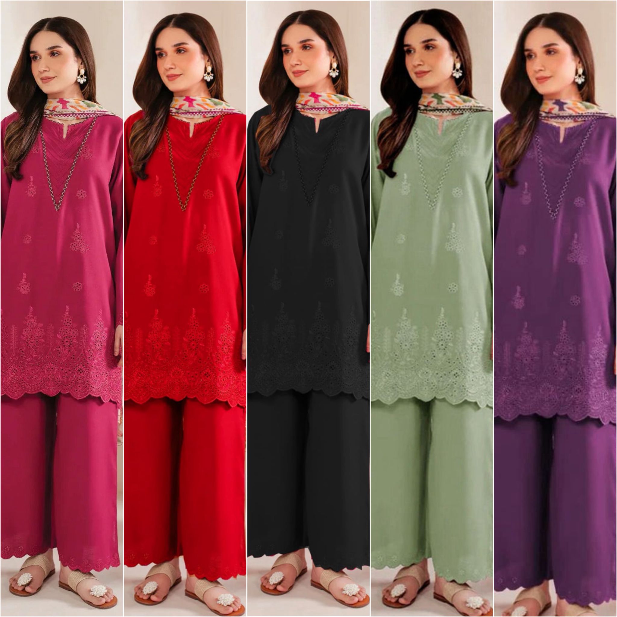 SAPPHIRE DHANAK | 3-PC Embroidered Set